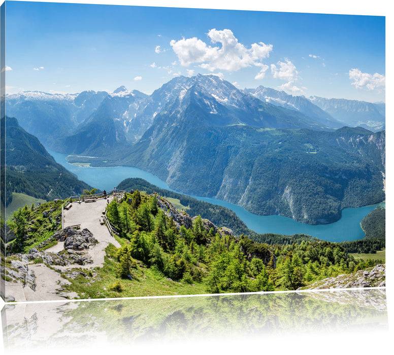 Pixxprint Königssee in Bayern, Leinwandbild