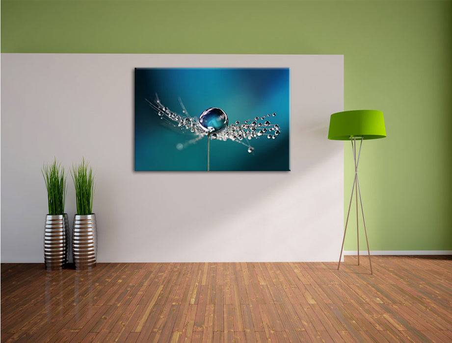 Pixxprint Wassertropfen an Pusteblume, Leinwandbild Osterangebot