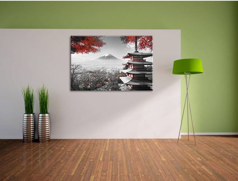 Pixxprint Japanischer Tempel, Leinwandbild Muttertagsangebot