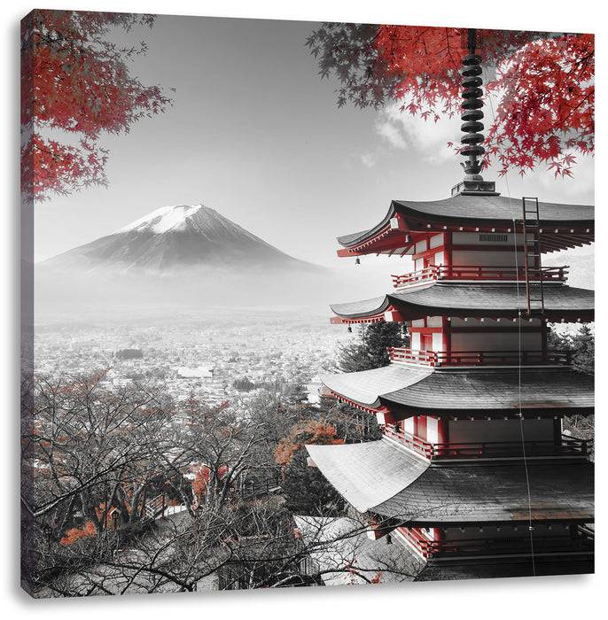 Pixxprint Japanischer Tempel, Leinwandbild Muttertagsangebot