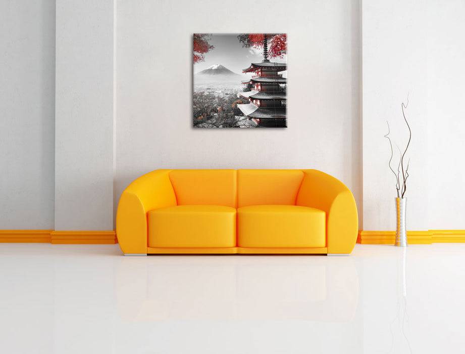 Pixxprint Japanischer Tempel, Leinwandbild Muttertagsangebot