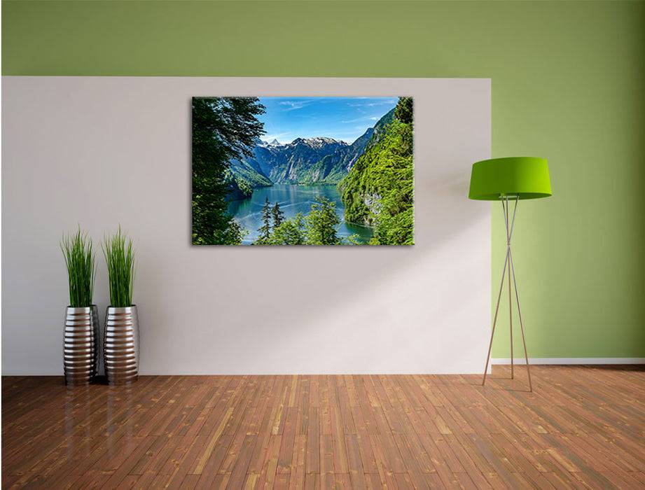 Pixxprint Blick auf den Königssee, Leinwandbild Vatertagsangebot