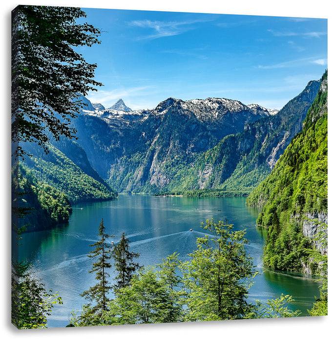 Pixxprint Blick auf den Königssee, Leinwandbild Vatertagsangebot
