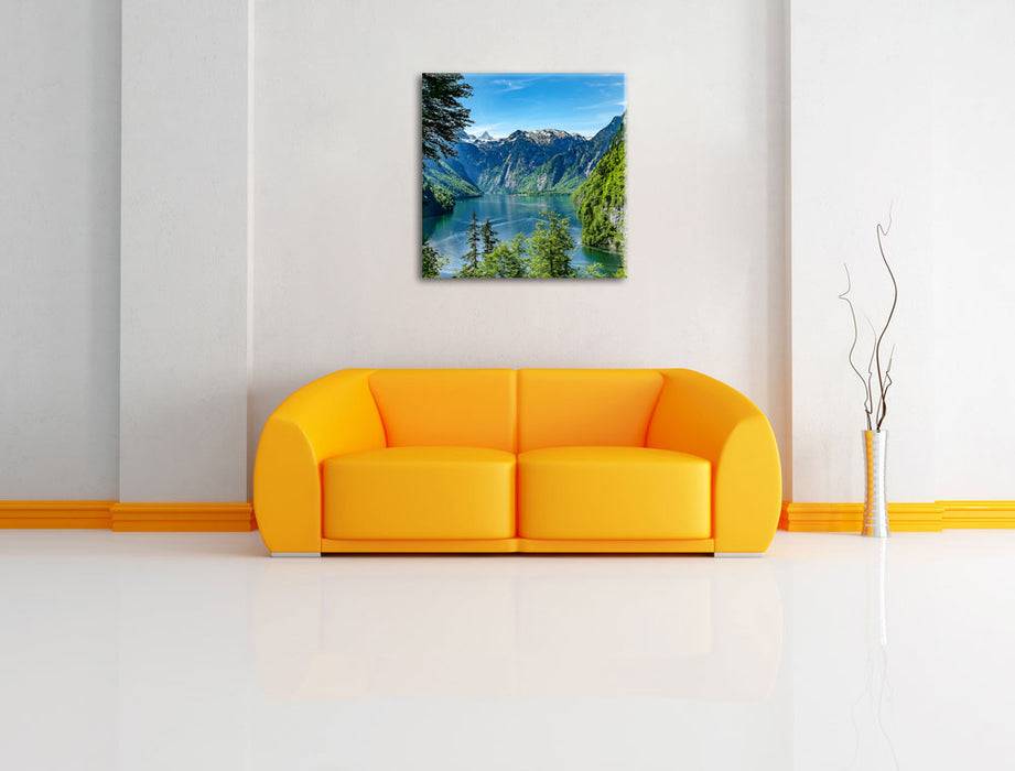 Pixxprint Blick auf den Königssee, Leinwandbild Vatertagsangebot