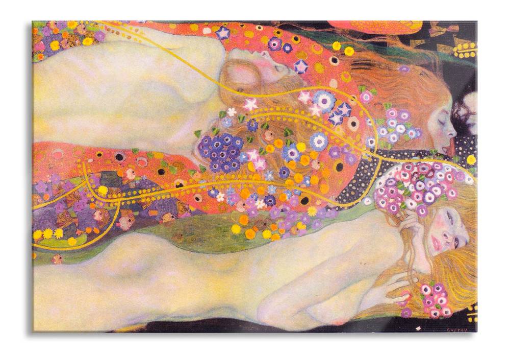 Pixxprint Gustav Klimt - Wasserschlangen II, Glasbild