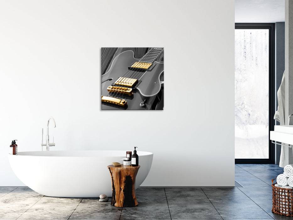 Pixxprint elegante E-Gitarre, Glasbild Quadratisch Top Angebot