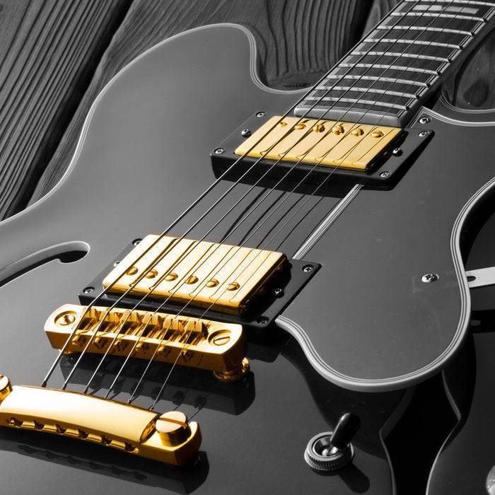 Pixxprint elegante E-Gitarre, Glasbild Quadratisch Top Angebot