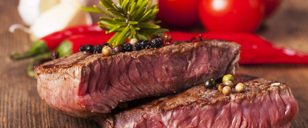 Pixxprint Saftiges Pfeffer Steak, Glasbild Panorama Exklusive Angebote