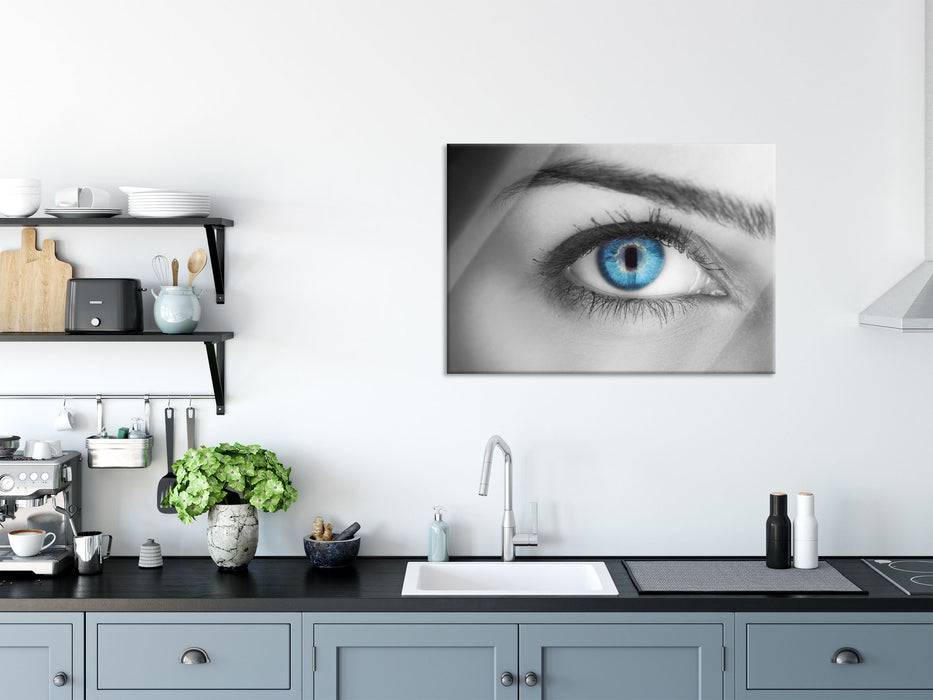 Pixxprint wunderschöne blaue Iris, Glasbild Bestseller