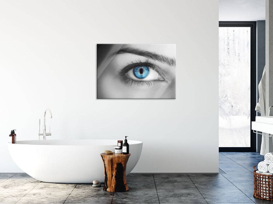 Pixxprint wunderschöne blaue Iris, Glasbild Bestseller