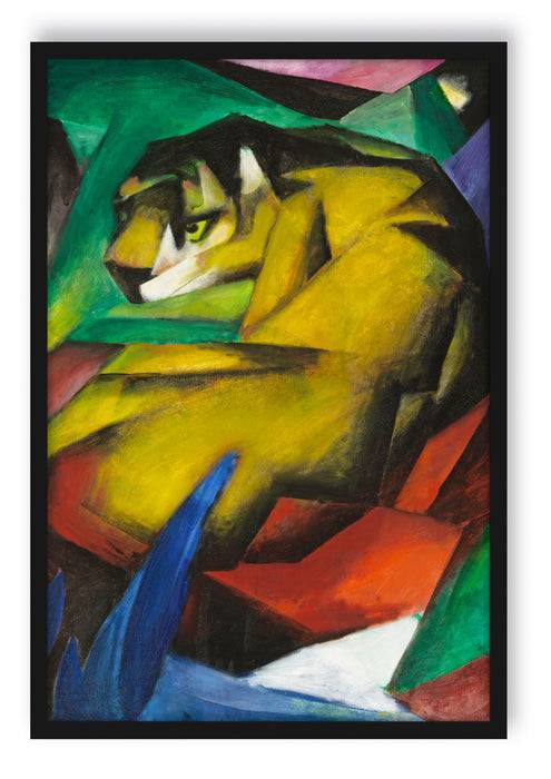 Pixxprint Franz Marc - Der Tiger, Poster mit Bilderrahmen