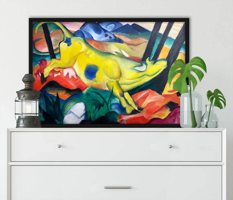Pixxprint Franz Marc - Gelbe Kuh, Poster mit Bilderrahmen Clearance-Verkauf