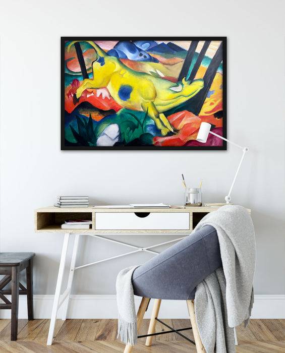 Pixxprint Franz Marc - Gelbe Kuh, Poster mit Bilderrahmen Clearance-Verkauf