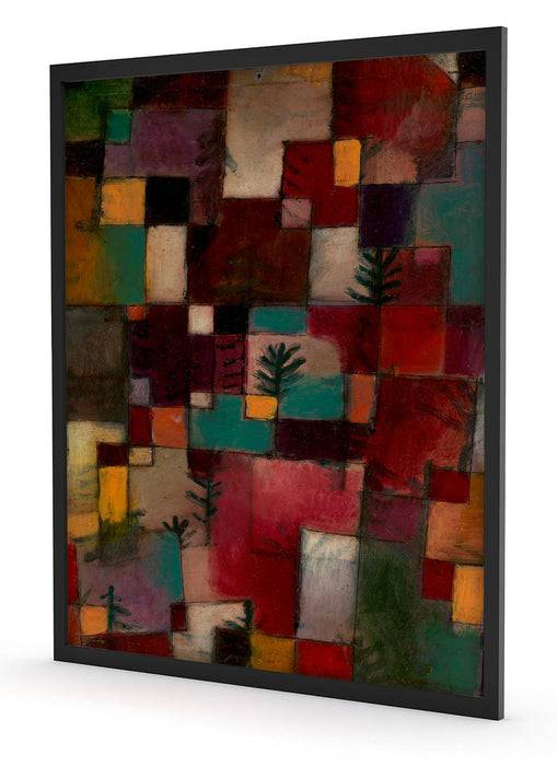 Pixxprint Paul Klee - Rotgrüne und Violett-gelbe Rhythmen, Poster mit Bilderrahmen Kostenloser Versand international