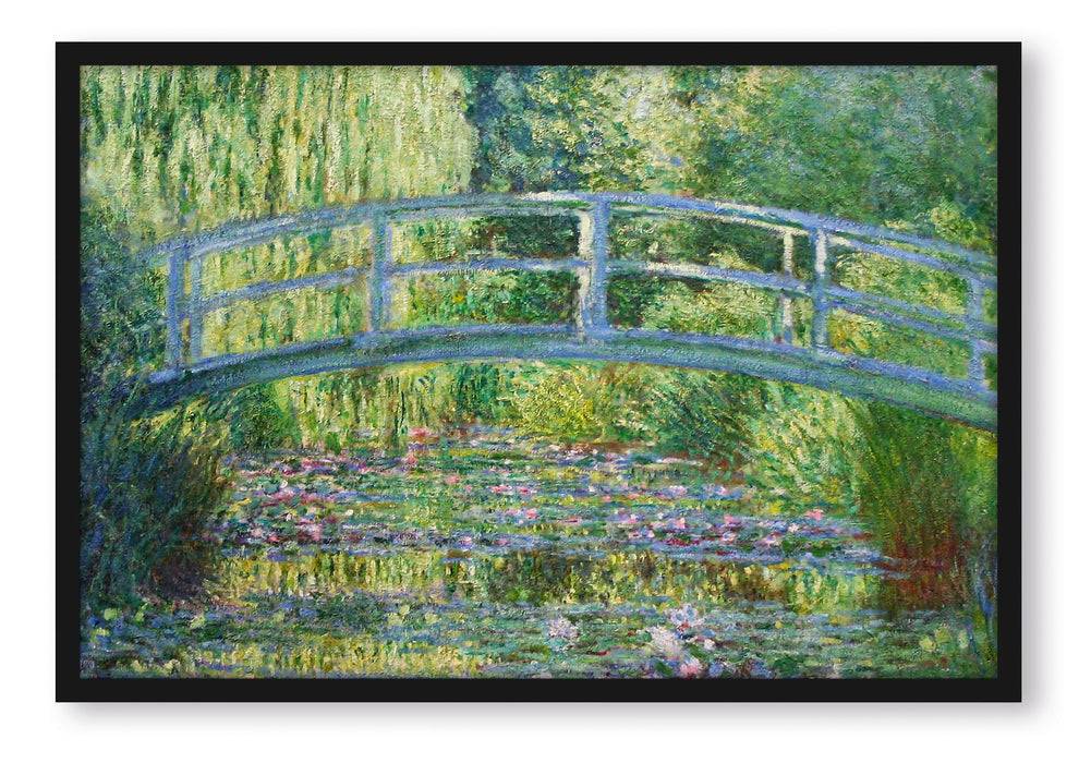 Pixxprint Claude Monet - Die japanische Brücke, Poster mit Bilderrahmen