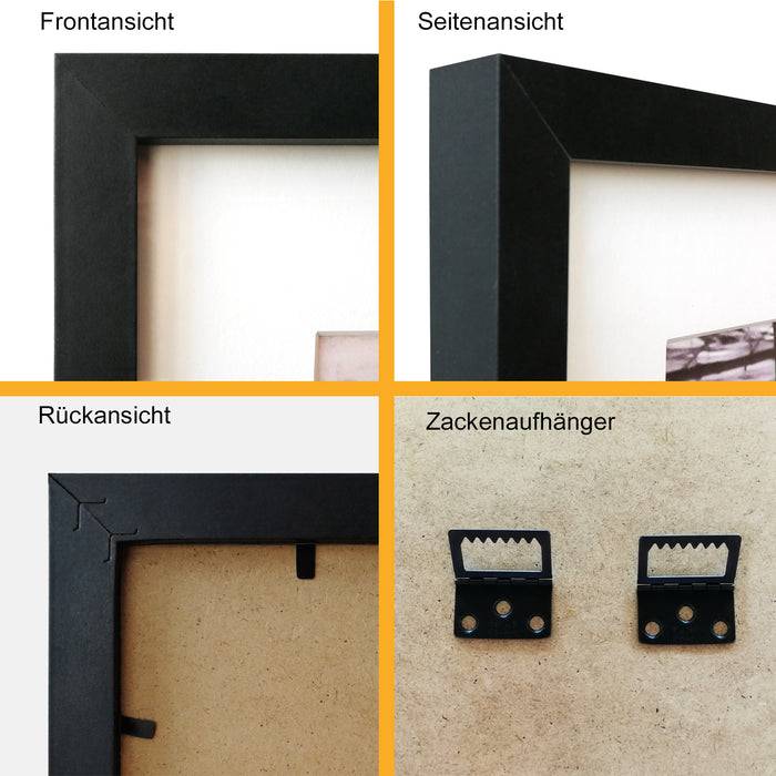 Pixxprint Alpenhütten, im Galerie-Passepartout Bilderrahmen 50% Rabatt für begrenzte Zeit