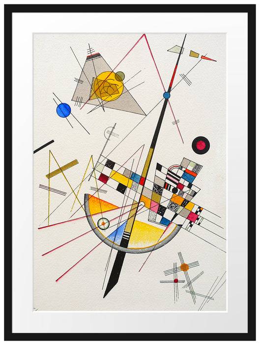 Pixxprint Wassily Kandinsky - Delikate Spannung , im Galerie-Passepartout Bilderrahmen Großer Ausverkauf