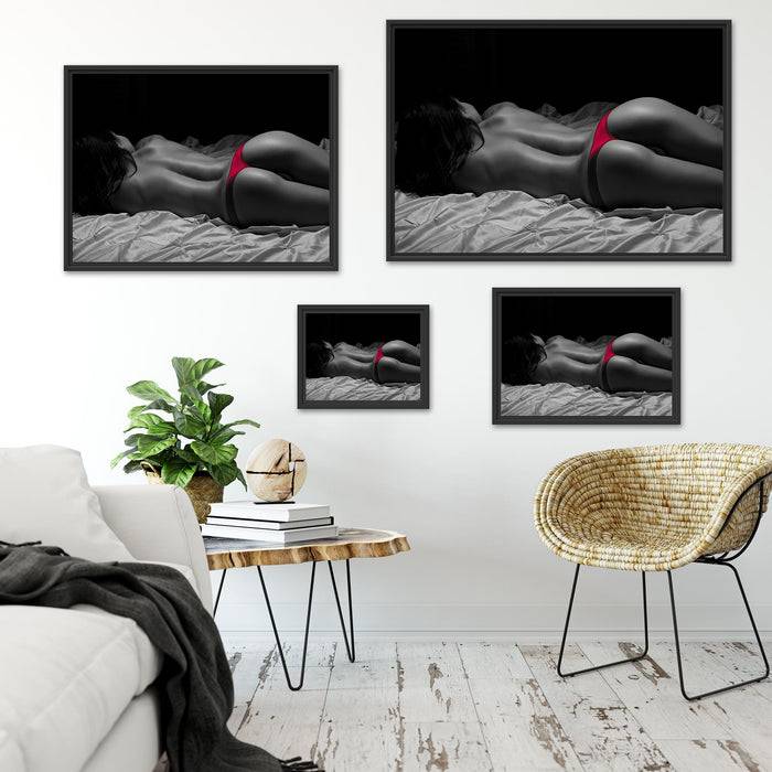 Pixxprint Perfekter Frauen Po, im Schwebe-Effekt Bilderrahmen Flash Sale