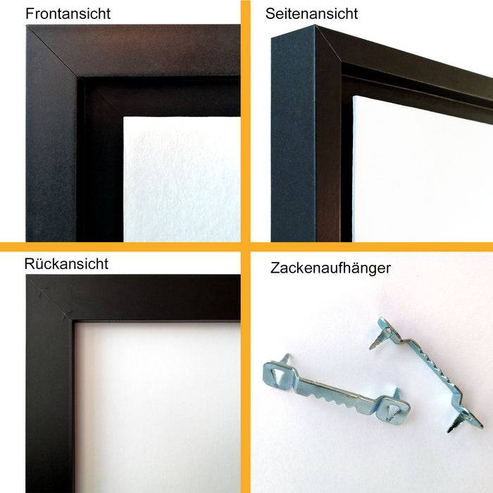 Pixxprint Edler Rotwein, im Schwebe-Effekt Bilderrahmen Begrenztes Angebot
