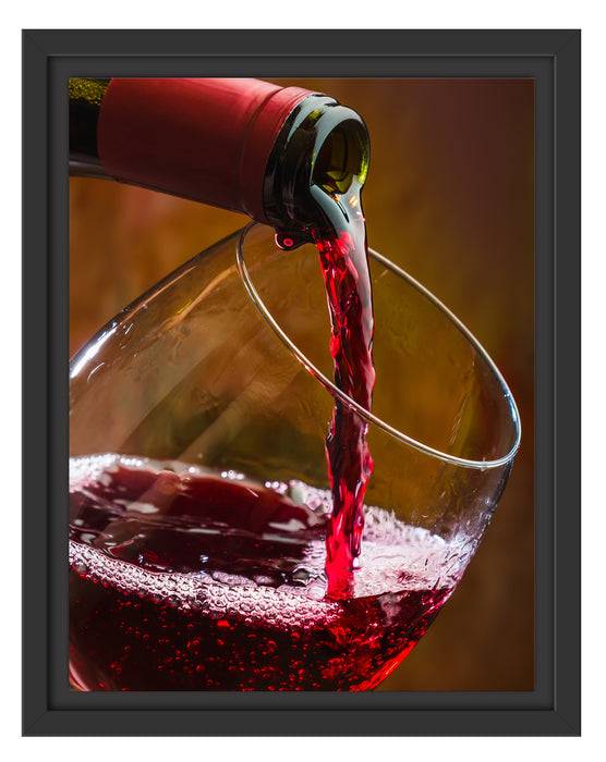 Pixxprint Edler Rotwein, im Schwebe-Effekt Bilderrahmen Begrenztes Angebot