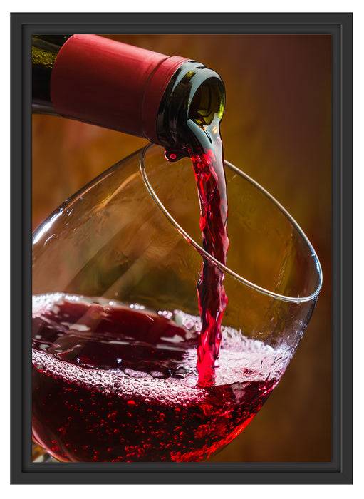Pixxprint Edler Rotwein, im Schwebe-Effekt Bilderrahmen Begrenztes Angebot