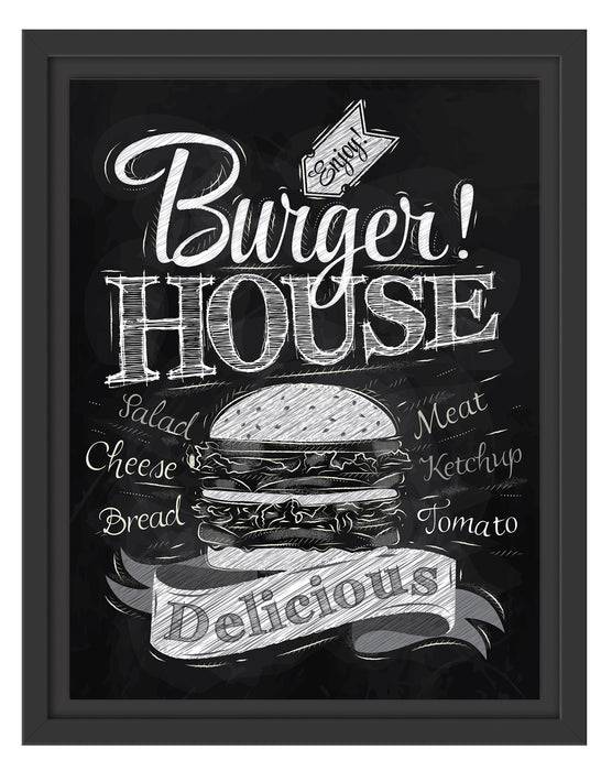 Pixxprint Burger House, im Schwebe-Effekt Bilderrahmen Exklusivangebot
