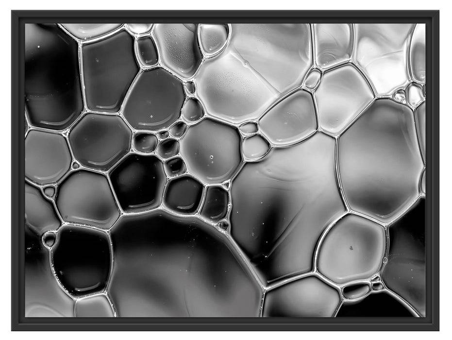 Pixxprint Makroaufnahme Wasserblasen, Monochrome, im Schwebe-Effekt Bilderrahmen Saisonschlussverkauf