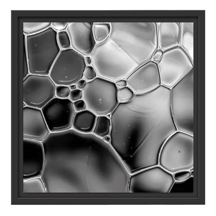 Pixxprint Makroaufnahme Wasserblasen, Monochrome, im Schwebe-Effekt Bilderrahmen Saisonschlussverkauf