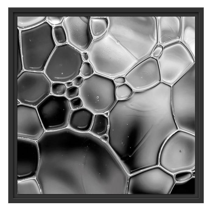 Pixxprint Makroaufnahme Wasserblasen, Monochrome, im Schwebe-Effekt Bilderrahmen Saisonschlussverkauf
