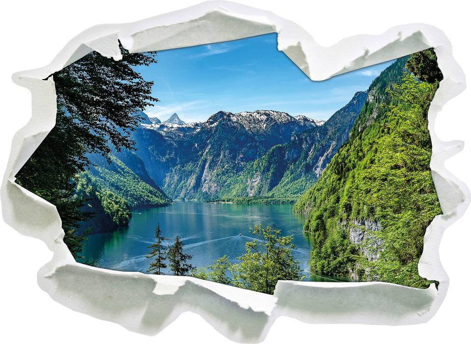 Pixxprint Blick auf den Königssee, 3D Wandtattoo