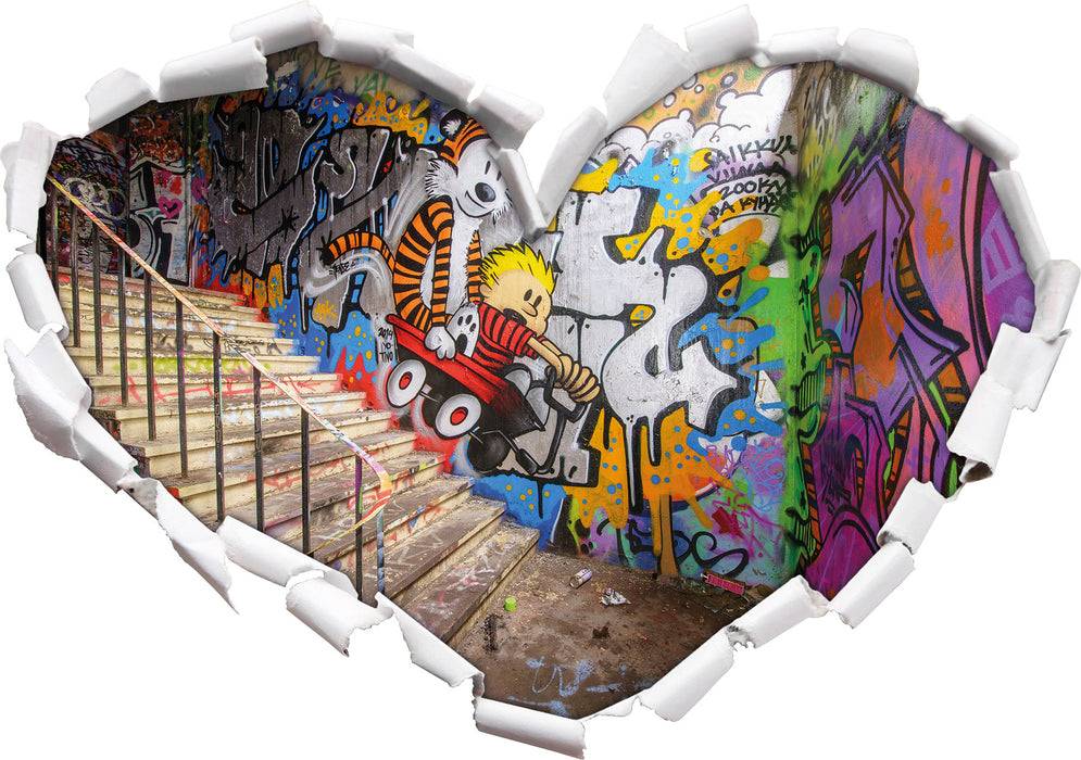 Pixxprint Coloured Streetart Graffiti, 3D Wandtattoo VIP-Rabatte