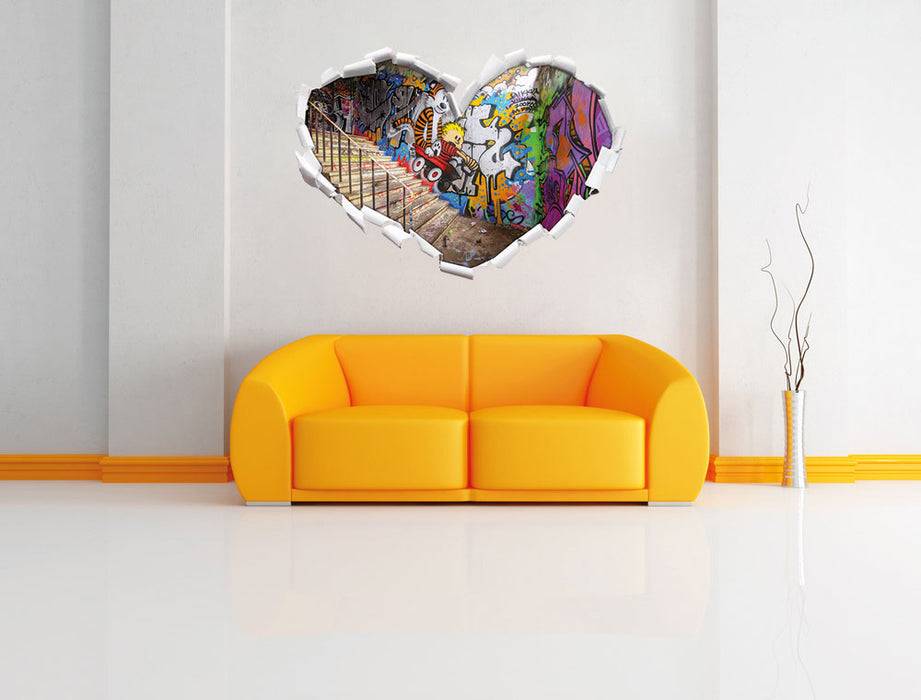 Pixxprint Coloured Streetart Graffiti, 3D Wandtattoo VIP-Rabatte