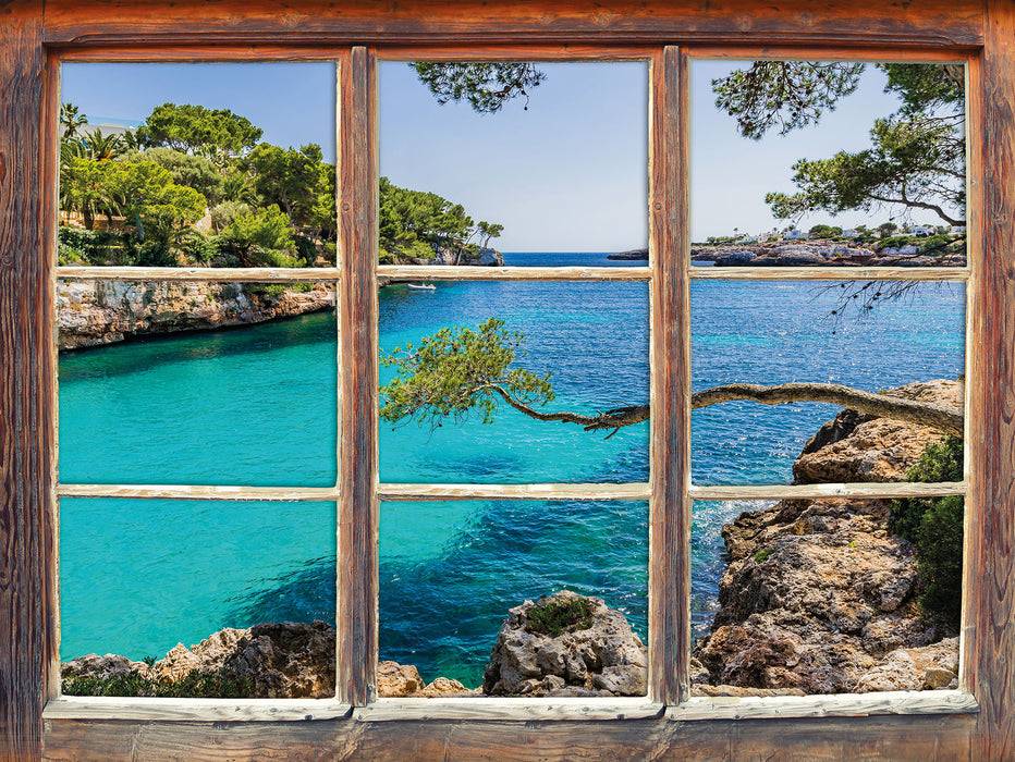 Pixxprint Mallorca Strand Bucht, 3D Wandtattoo Begrenzte Freigabe