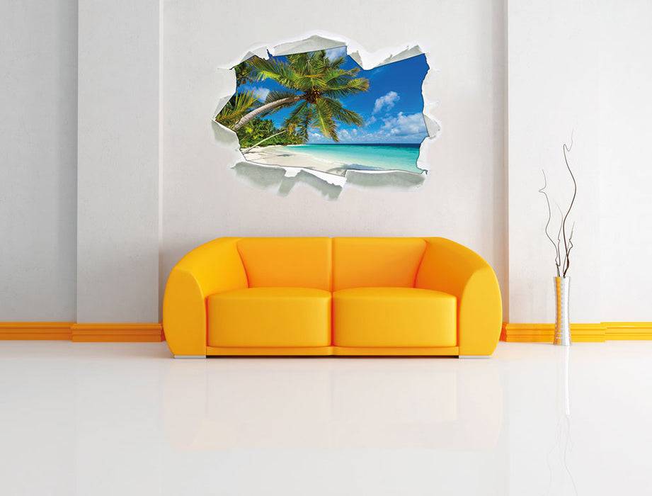 Pixxprint Palmenstrand, 3D Wandtattoo Letzte 3 Tage