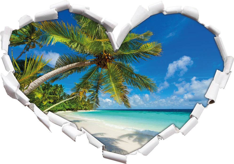 Pixxprint Palmenstrand, 3D Wandtattoo Letzte 3 Tage