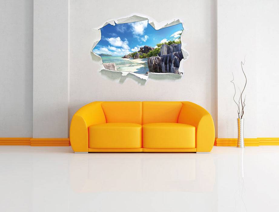 Pixxprint Seychellen Strand, 3D Wandtattoo Letzte 2 Tage