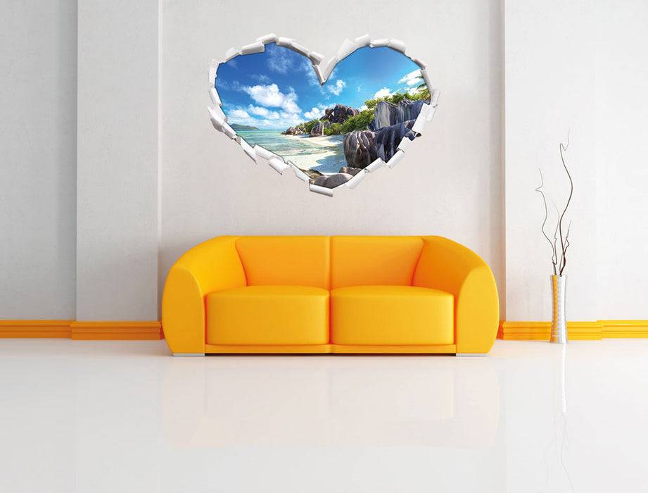 Pixxprint Seychellen Strand, 3D Wandtattoo Letzte 2 Tage