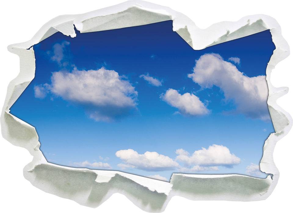 Pixxprint Wolken am blauen Himmel, 3D Wandtattoo Bis zu 50% Rabatt