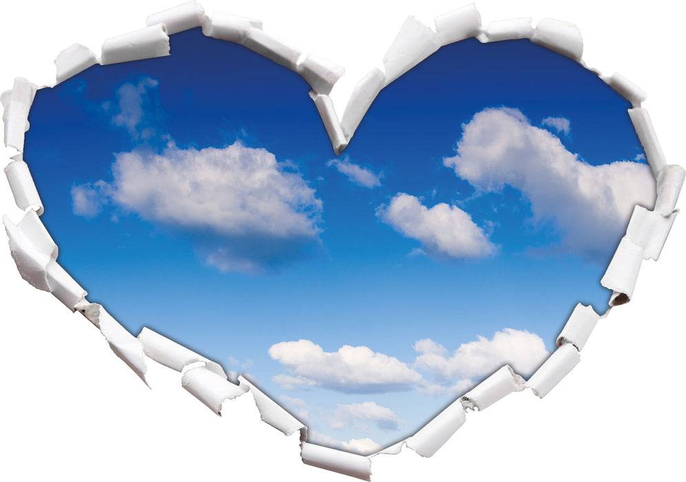 Pixxprint Wolken am blauen Himmel, 3D Wandtattoo Bis zu 50% Rabatt