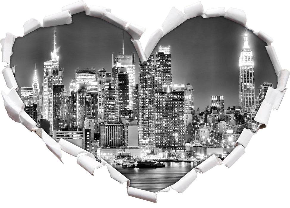 Pixxprint New York City Skyline, 3D Wandtattoo Bis zu 60% Rabatt
