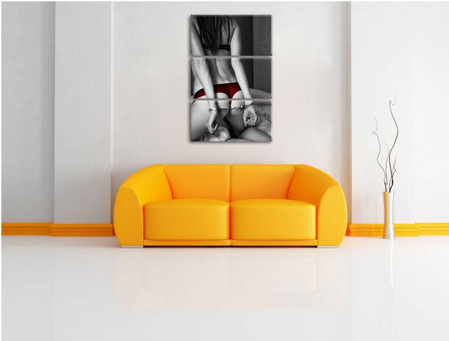 Pixxprint Sexy Frau in Unterwäsche, Leinwandbild Clearance-Verkauf