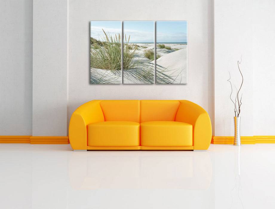 Pixxprint Grasige Dünenlandschaft am Meer, Leinwandbild Auslauf
