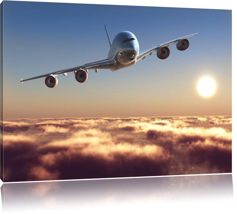 Pixxprint Flugzeug, Leinwandbild