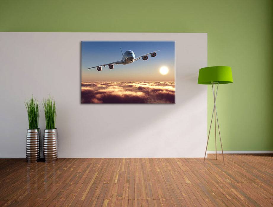 Pixxprint Flugzeug, Leinwandbild Schlussverkauf