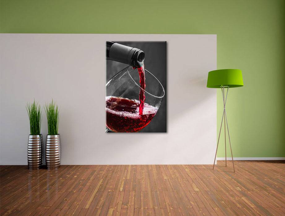 Pixxprint köstlicher Rotwein, Leinwandbild Begrenztes Angebot