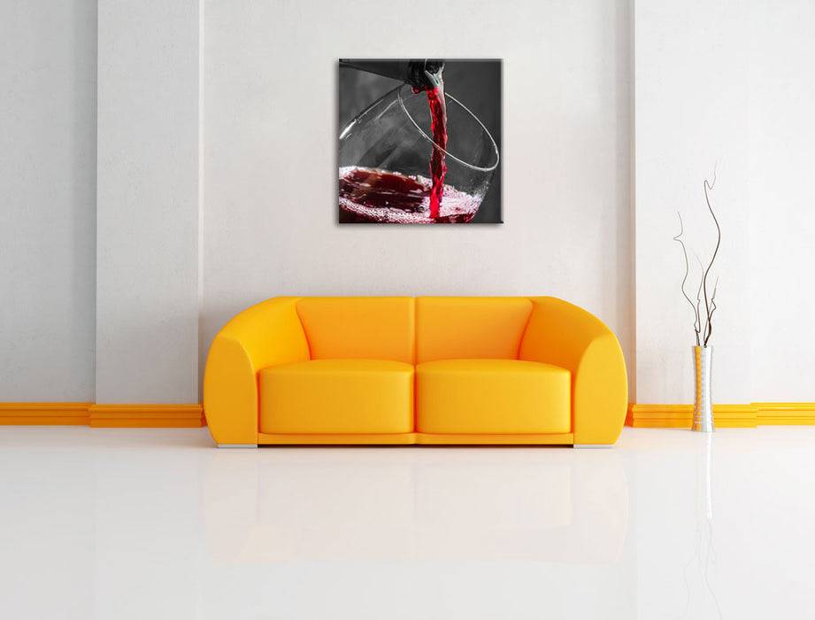 Pixxprint köstlicher Rotwein, Leinwandbild Begrenztes Angebot