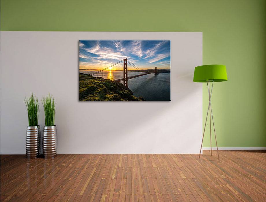Pixxprint Golden Gate Bridge, Leinwandbild Online Shopping