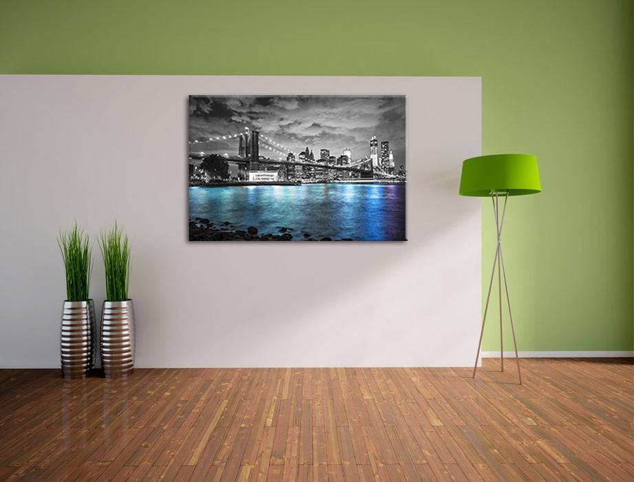Pixxprint New York Skyline B&W, Leinwandbild Exklusivangebot