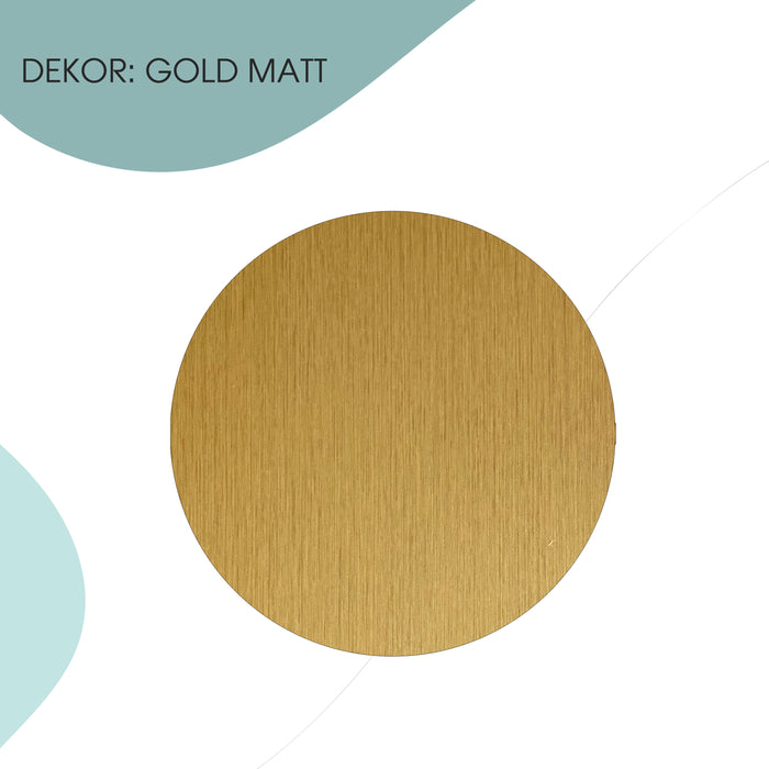 Pixxprint Spiegelrahmen Moderna Farbe: Gold Matt | Wandspiegel in 11 Größen Lagerräumung