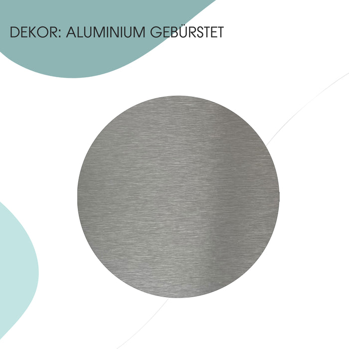 Pixxprint Spiegelrahmen Moderna Farbe: Aluminium gebürtstet | Wandspiegel in 11 Größen Heißer Verkauf